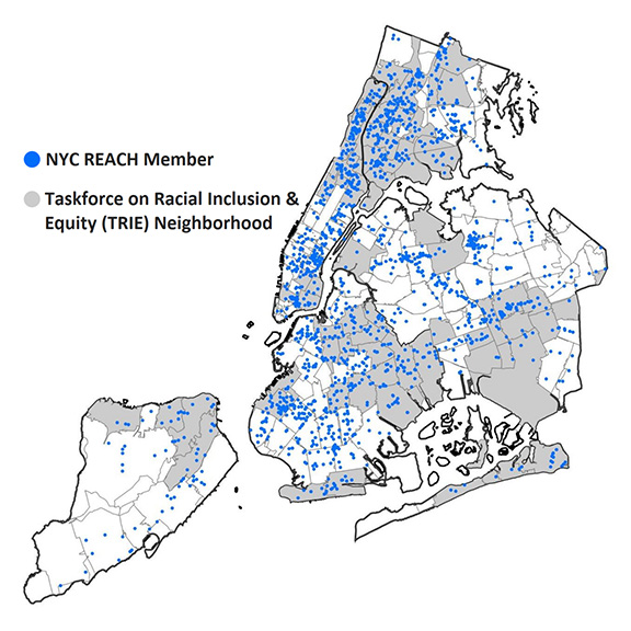 NYC Reach members in five boros of NYC